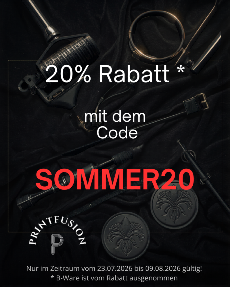 20% Rabatt bis 09.08.2026 mit dem Code SOMMER20