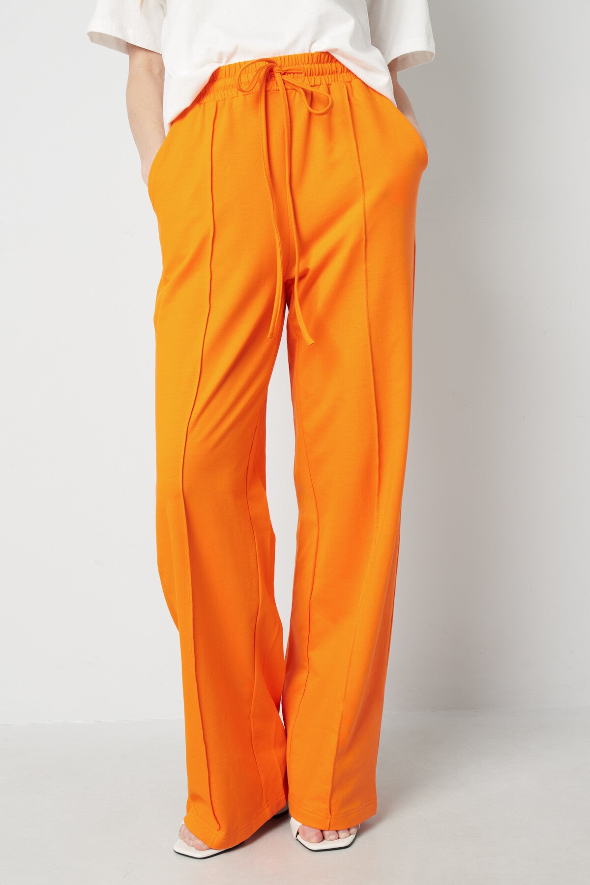 Wide Leg Broek - Oranje