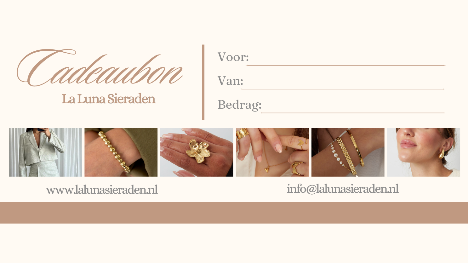 Cadeaubon La Luna Sieraden