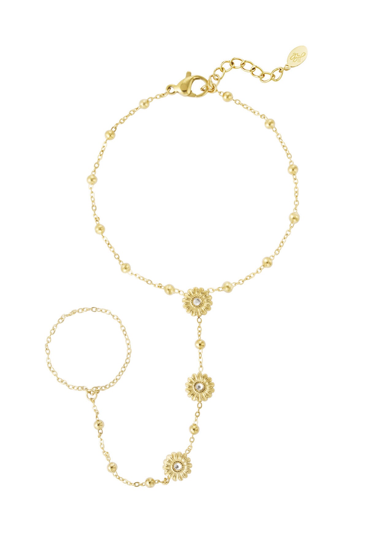 Armband floral finesse - goud