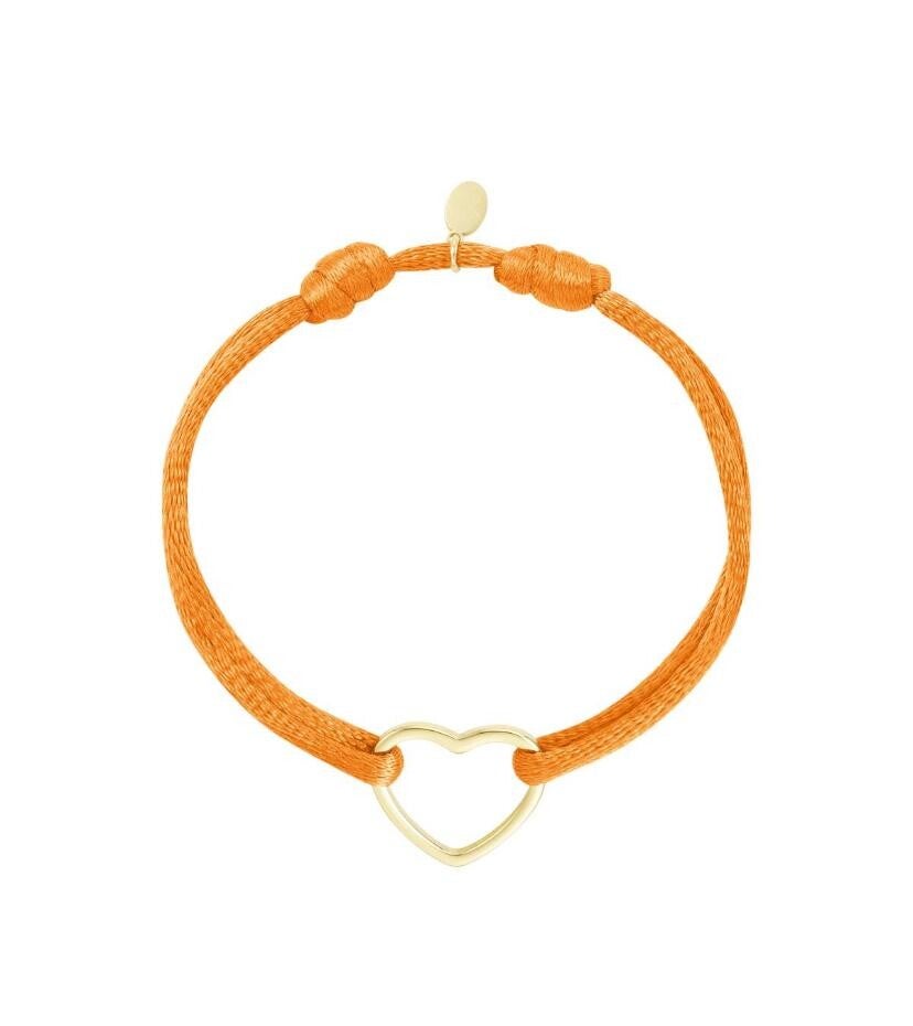 Stoffen armband oranje & goud