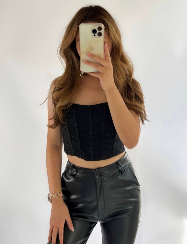 Corset top black