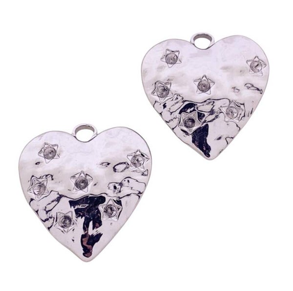 Bedel shine hart zilver (per stuk)