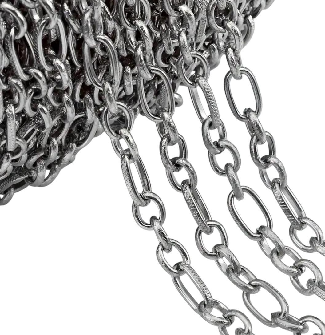 Stainless steel ketting grove schakel (per ketting)