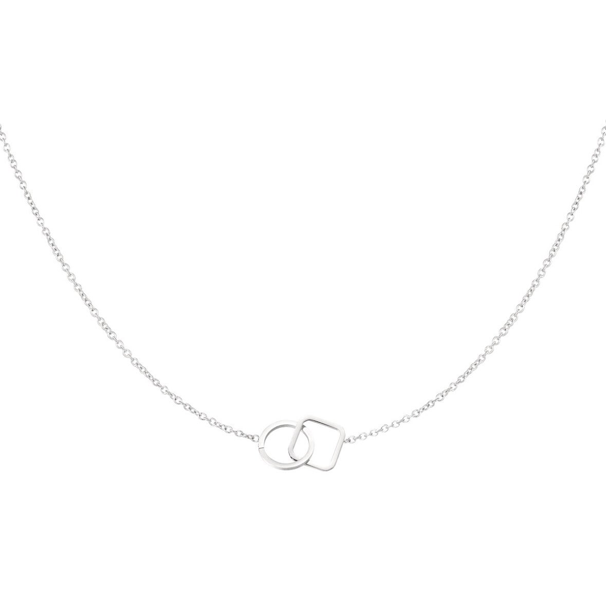 Ketting 'connected' vierkantje en rondje