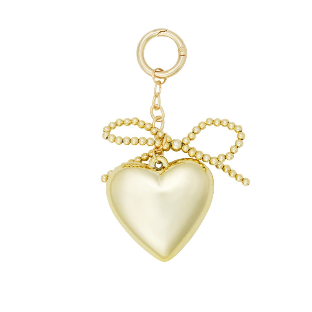 Bow & heart hanger - Goud