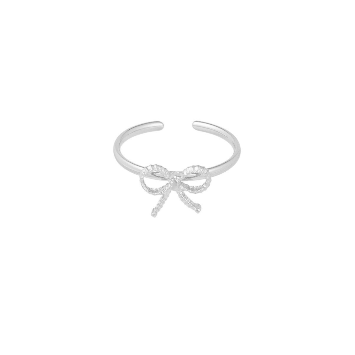 Minimalistische ring strikje zilver