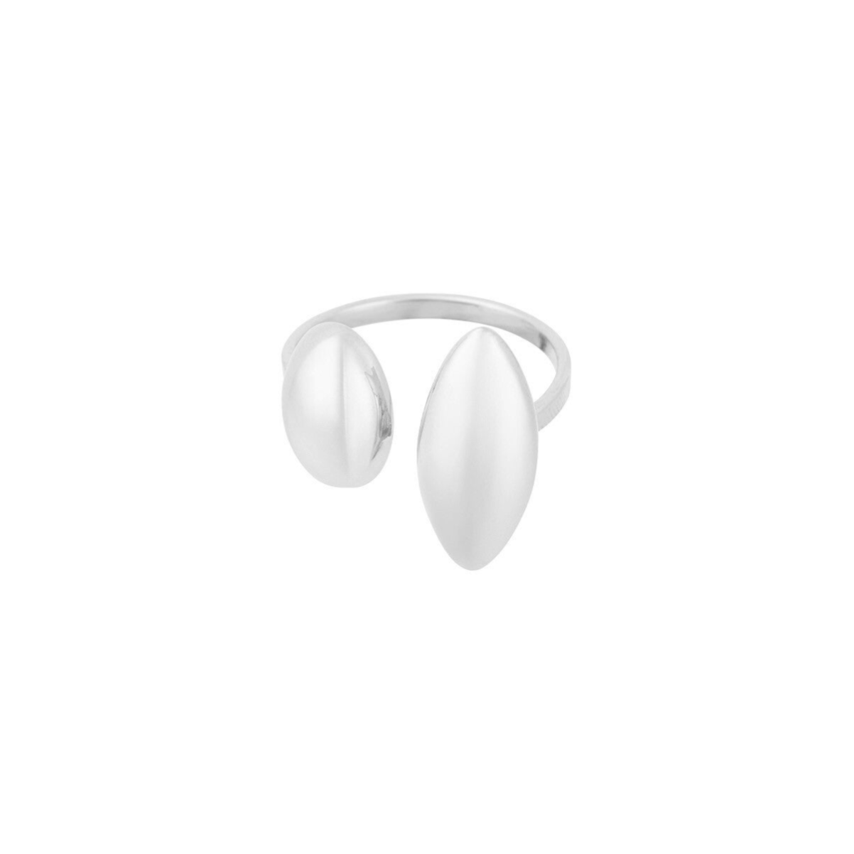 Ring diverse duo - Zilver