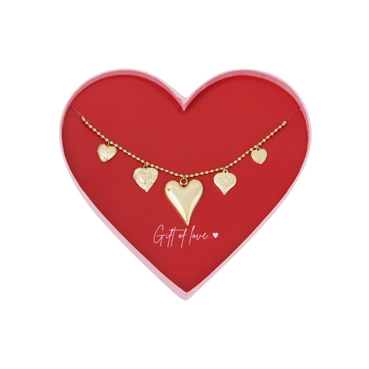 Gift of Love - Bedelketting hartjes
