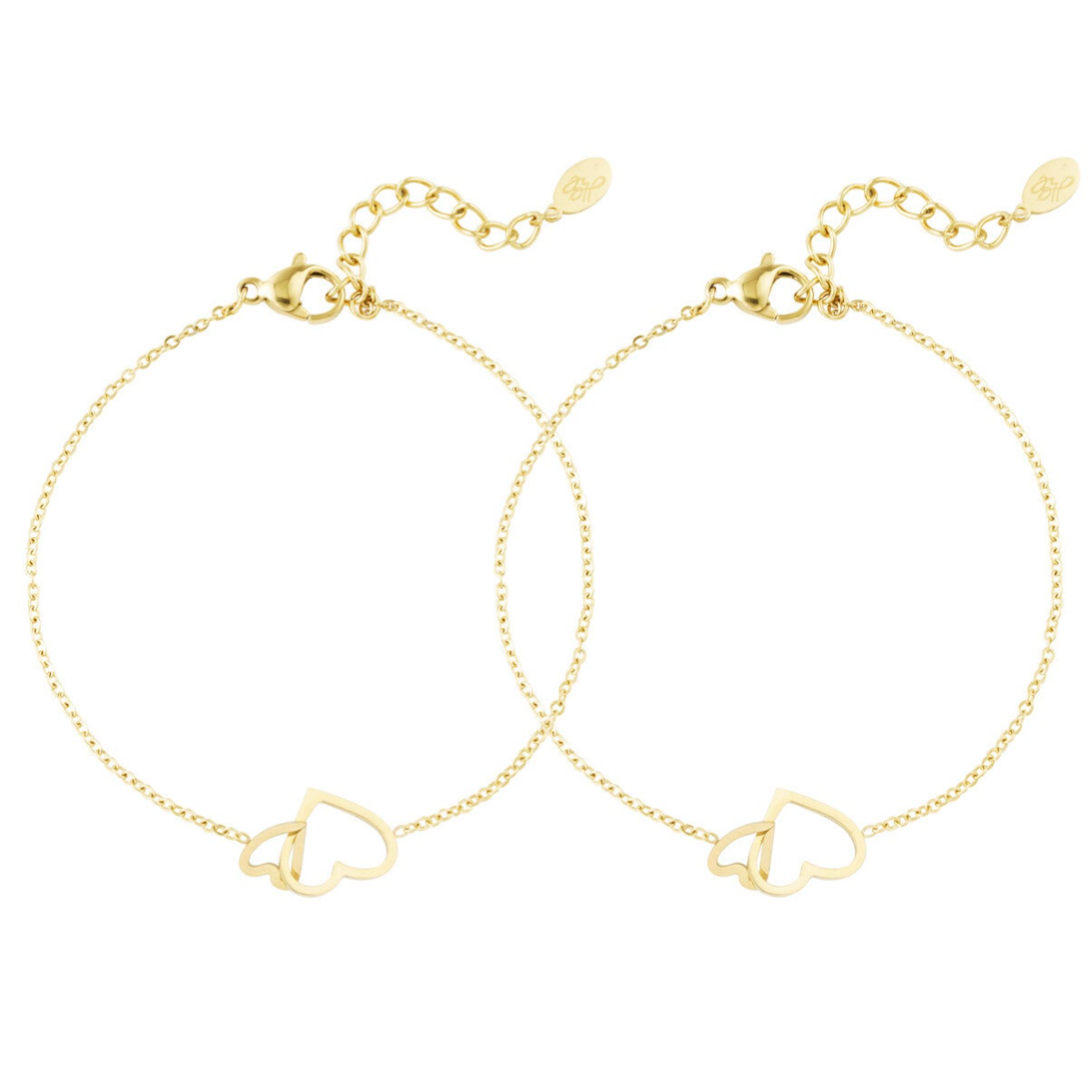 Armband eternal love (2 stuks) - Goud