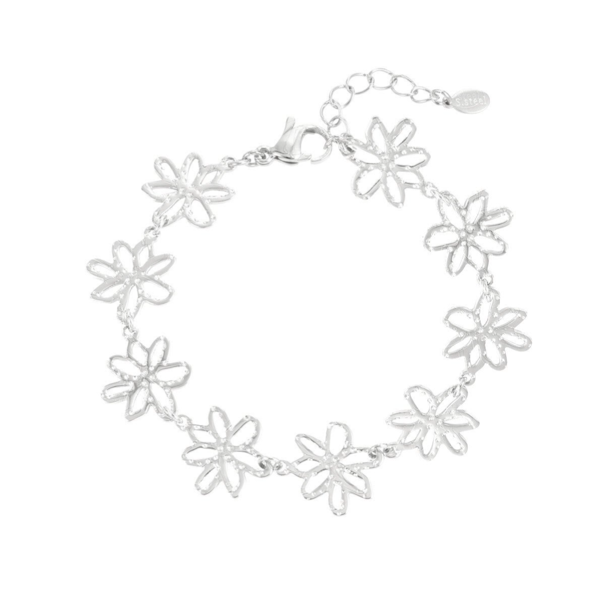 Flower Party armband -zilver