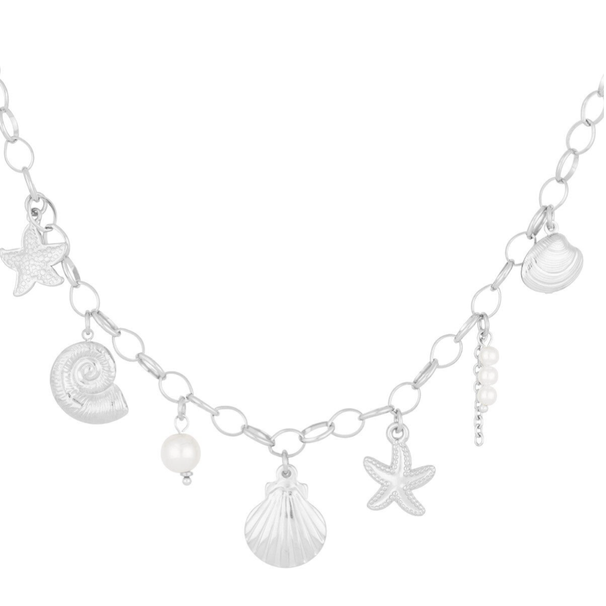 Schelpjes ketting - Zilver