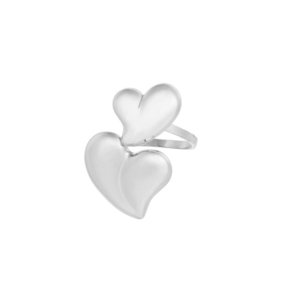 Double love ring - zilver