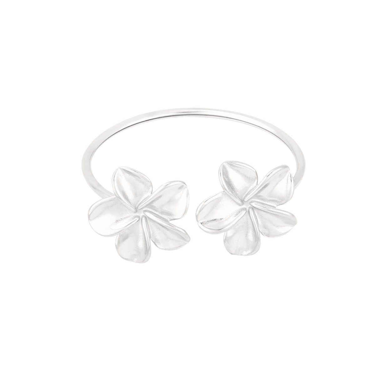 Flower Duo Armband - Zilver