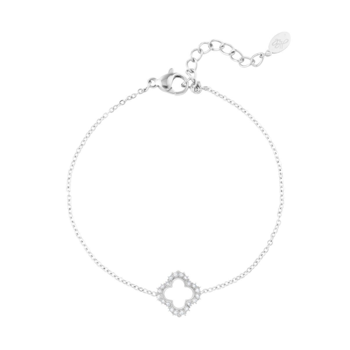 Lucky diamond armband - zilver