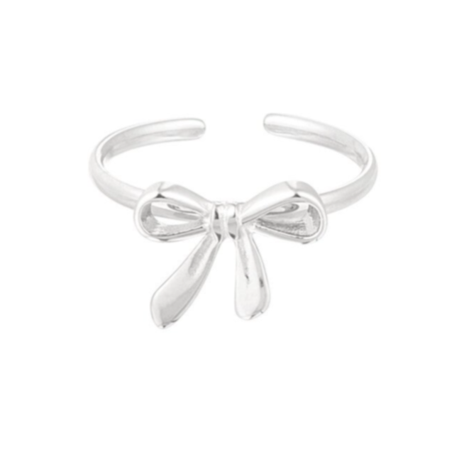 Ring strikje - zilver