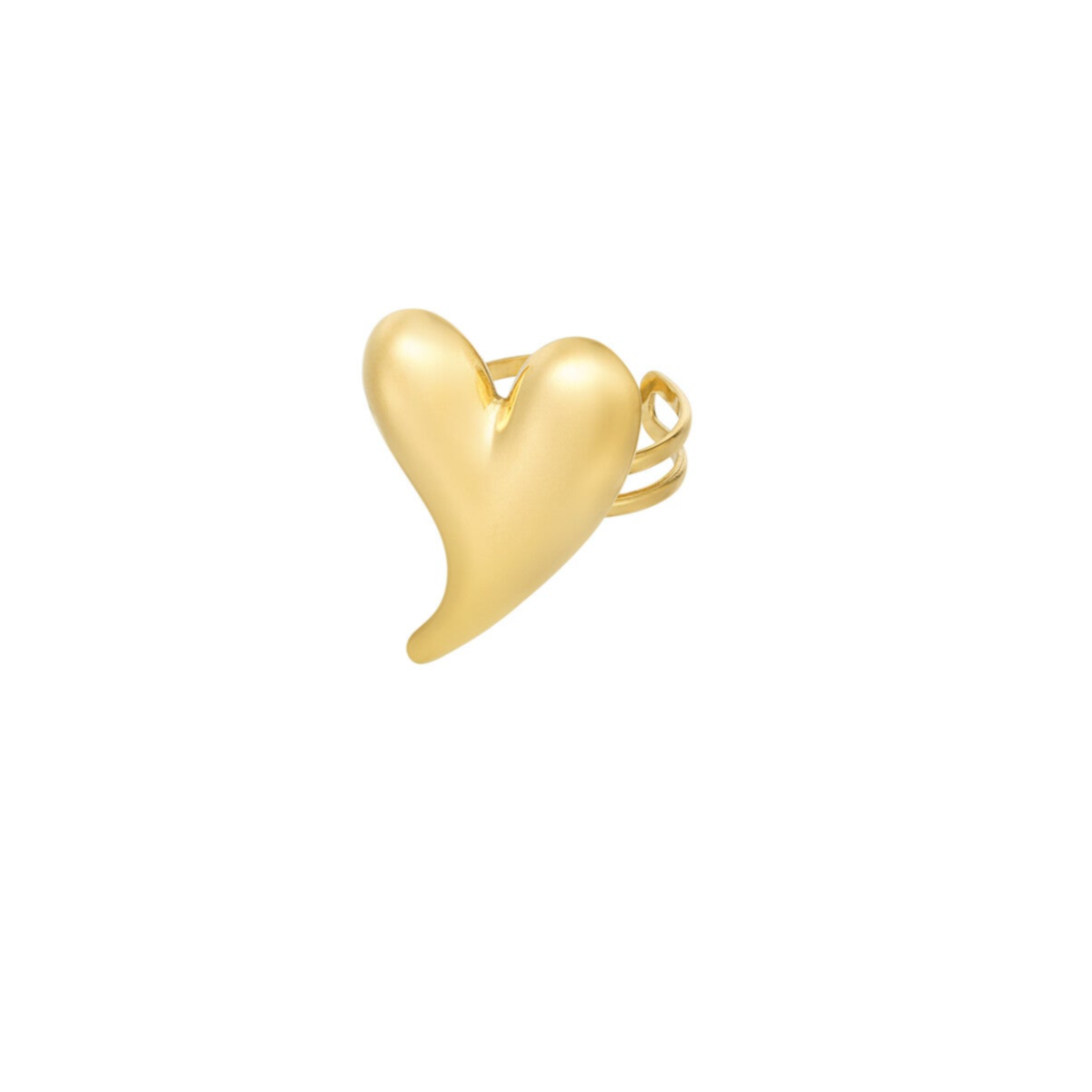 Curvy Love ring - Goud