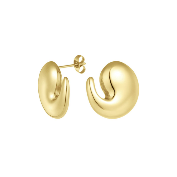 Oorbellen wave waze - goud