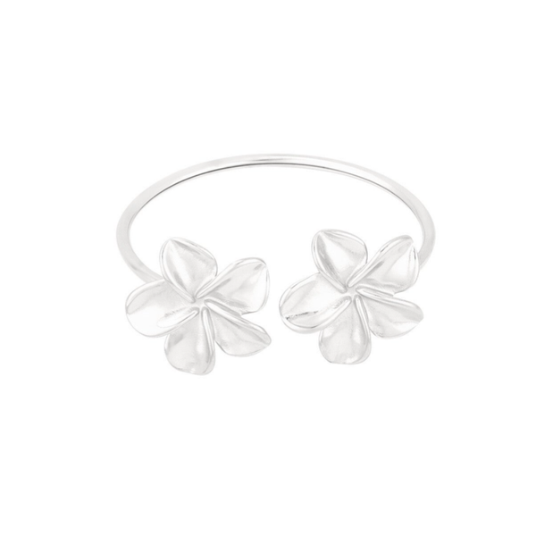 Flower Duo Armband - Zilver