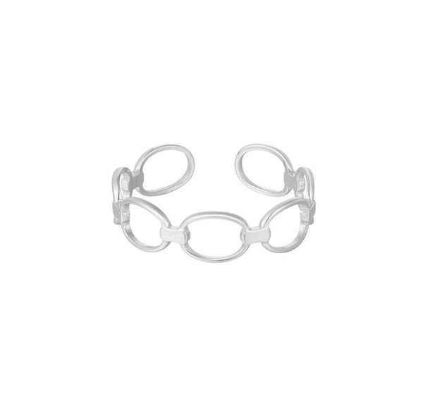 Ring schakels zilver