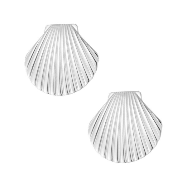 Oorbellen shell statement - zilver