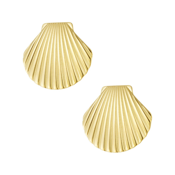 Oorbellen shell statement - goud