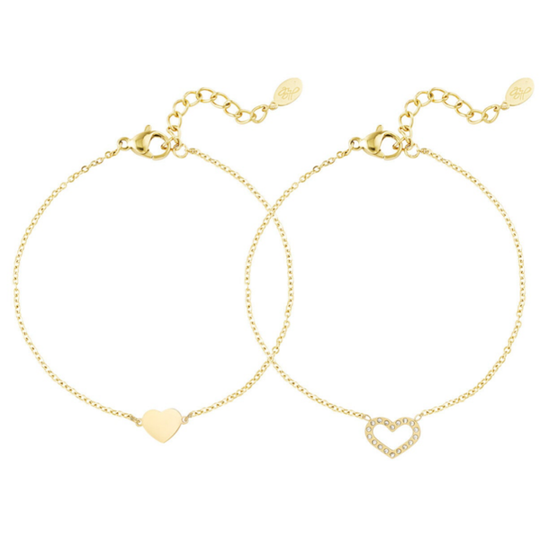 Armband forever bond (2 stuks) - goud