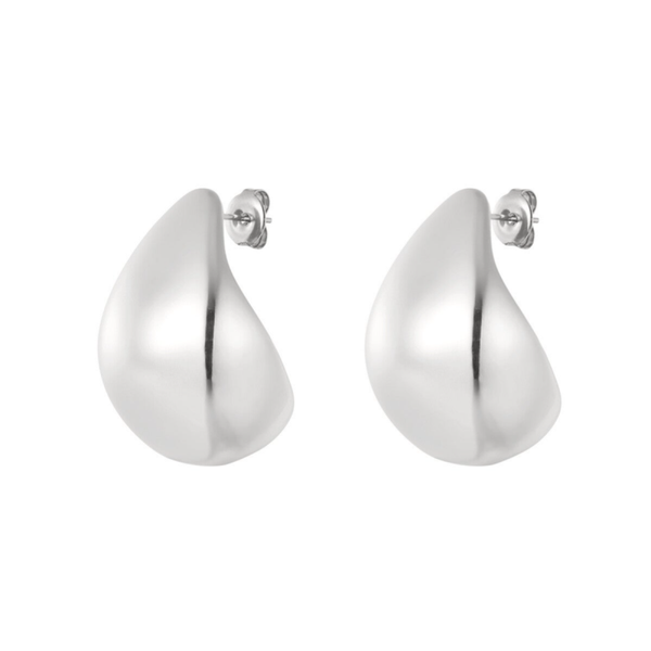 Oorbellen vintage druppel - zilver