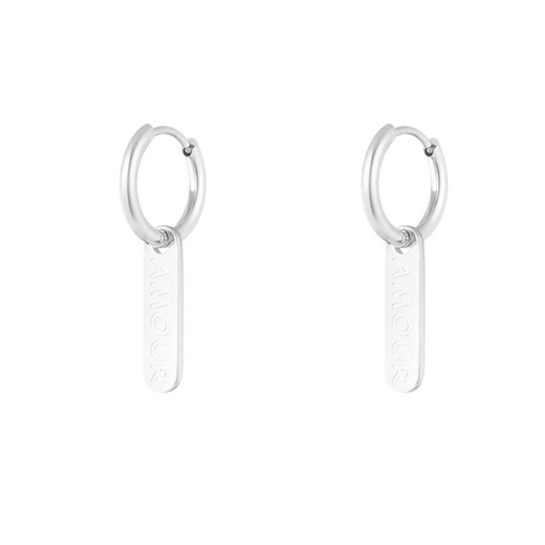 Amour Oorbellen - Zilver