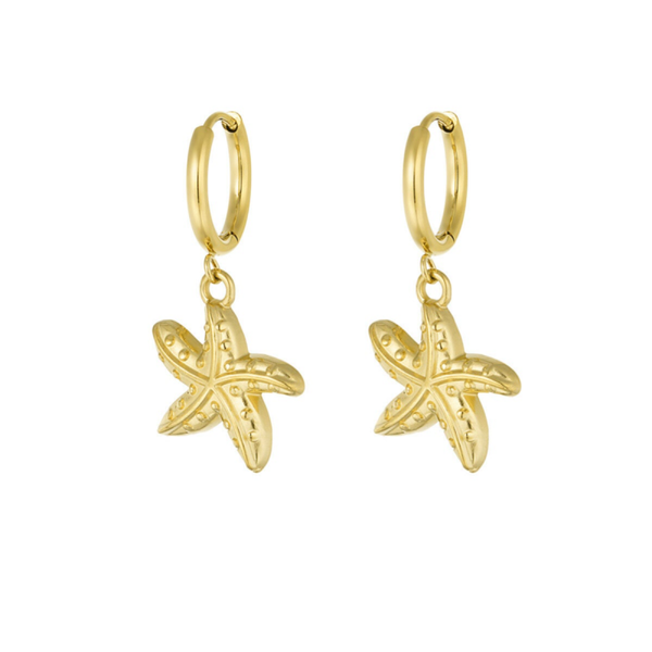 Oorbellen special starfish - goud