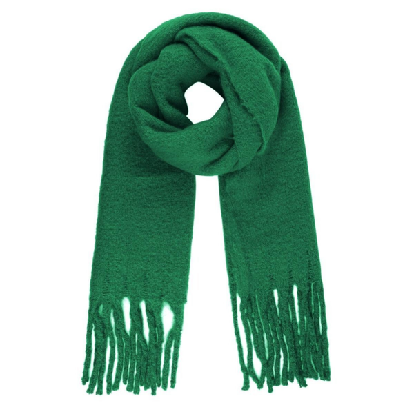 Warme wintersjaal groen