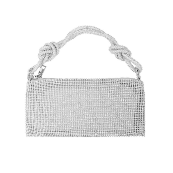 Tas glamour knotted - zilver