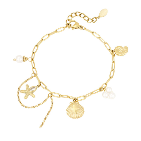 Ocean treasure armband - Goud