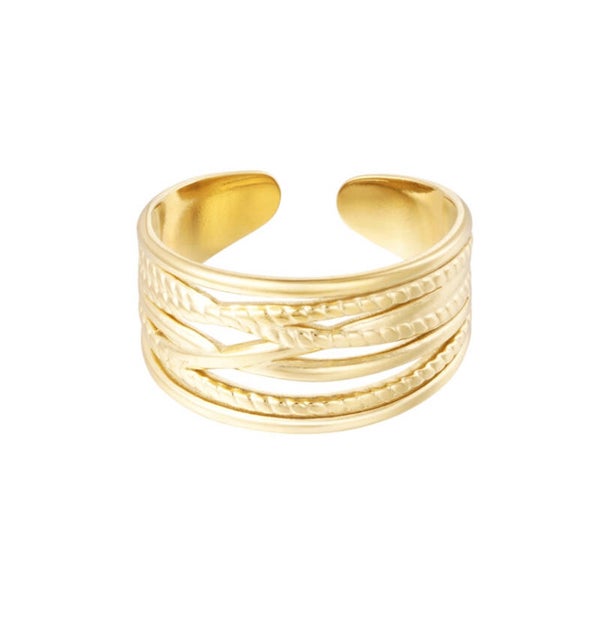 Ring verschillende laagjes goud