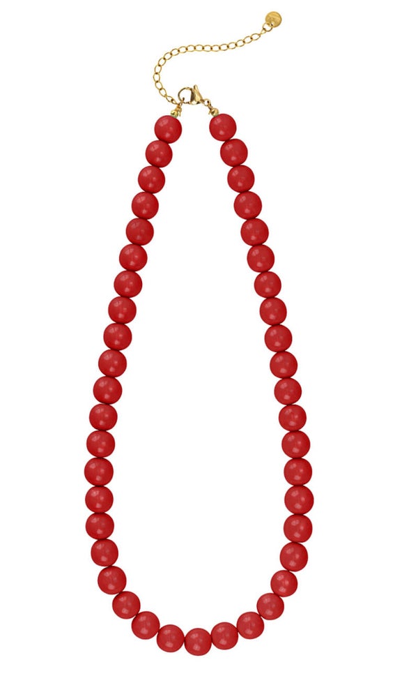 Bold kralenketting rood