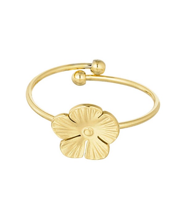 Ring met schattige bloem