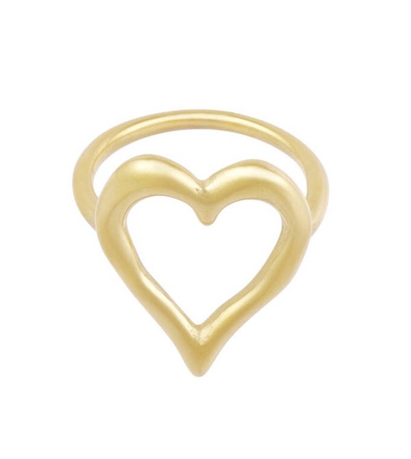 Gestructureerde hart ring