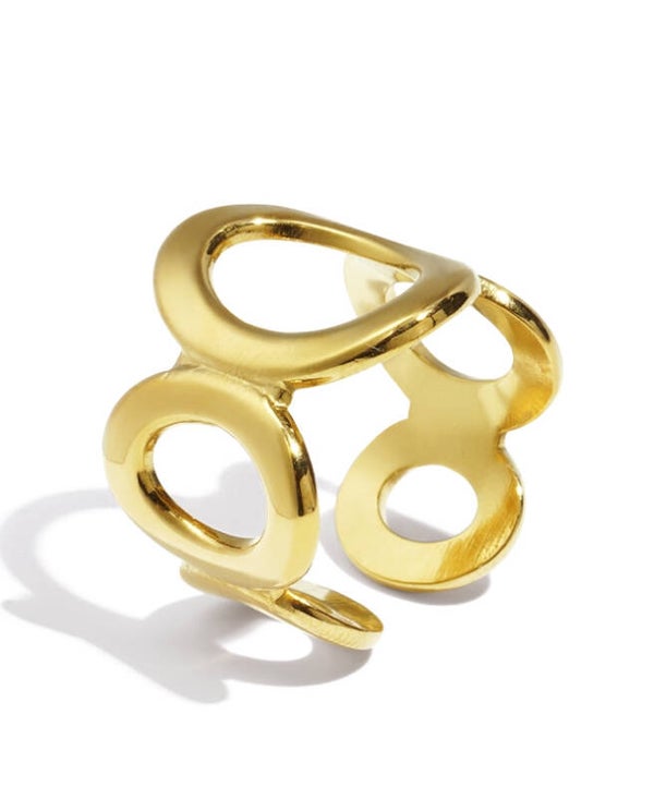 Open cirkelring goud