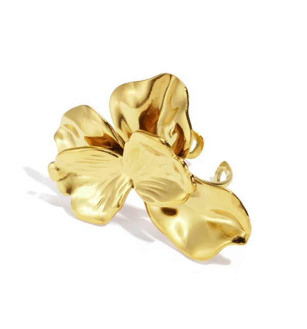 Statement ring bloem goud