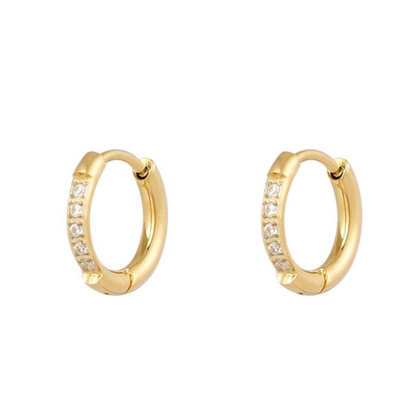 Kleine oorringen met steentjes