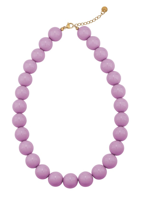 Bold grote kralenketting roze