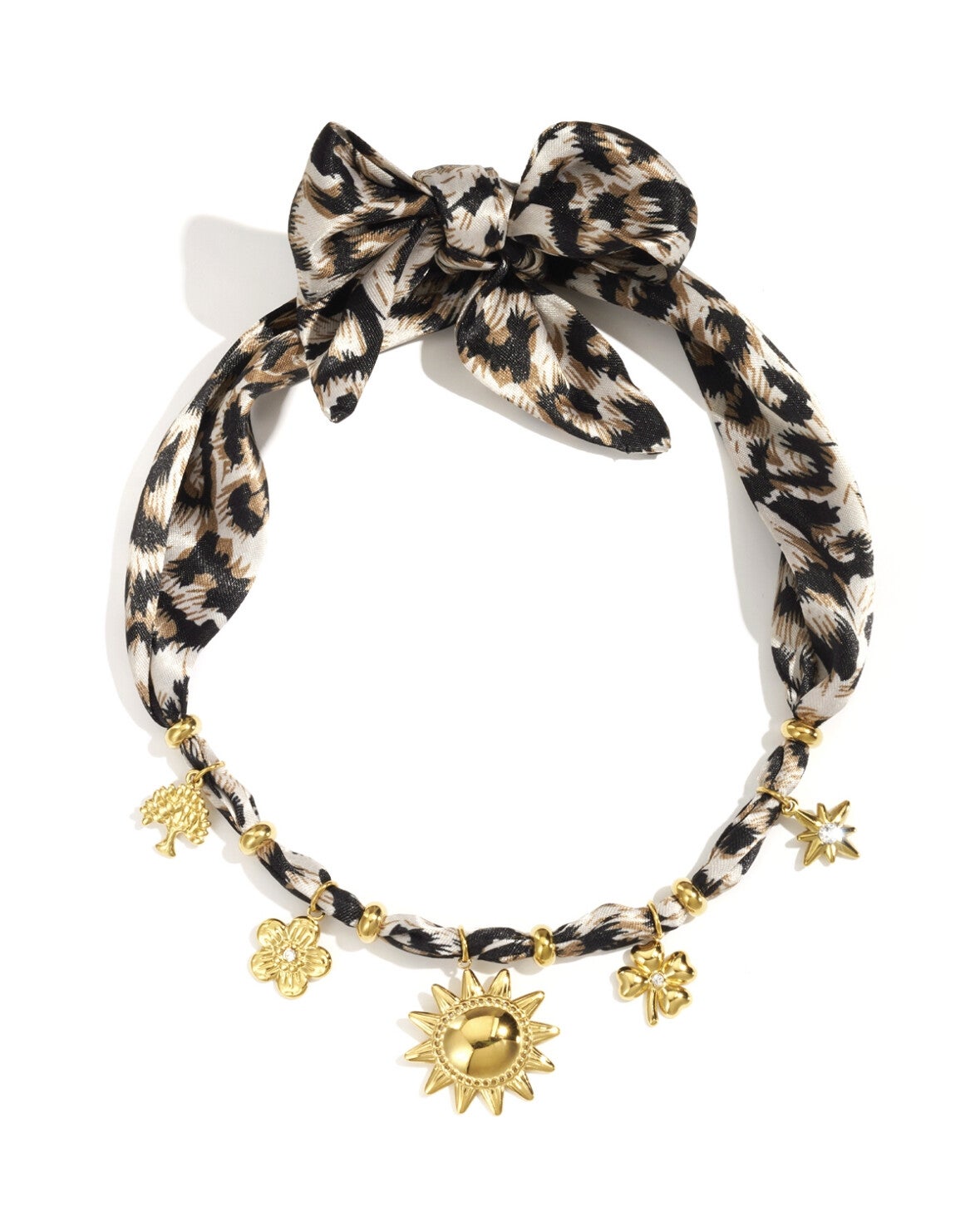 Sjaaltje ketting bruin goud