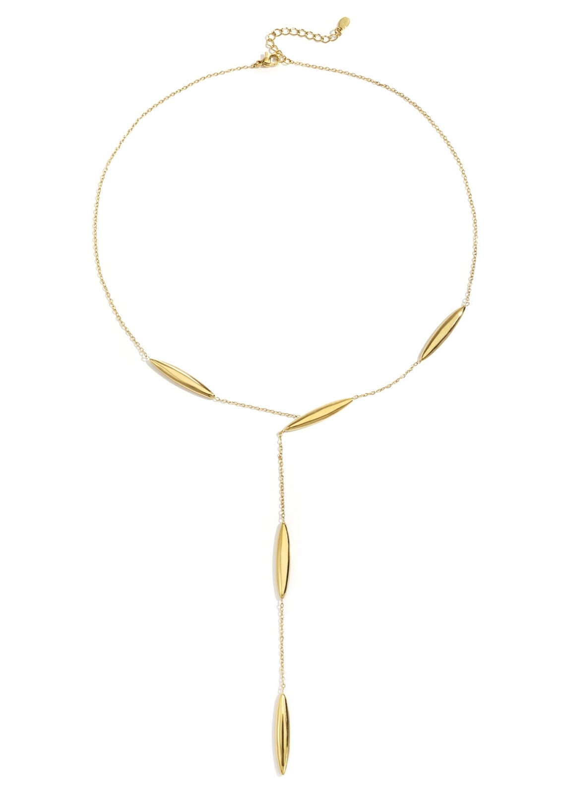 Lange tube ketting goud