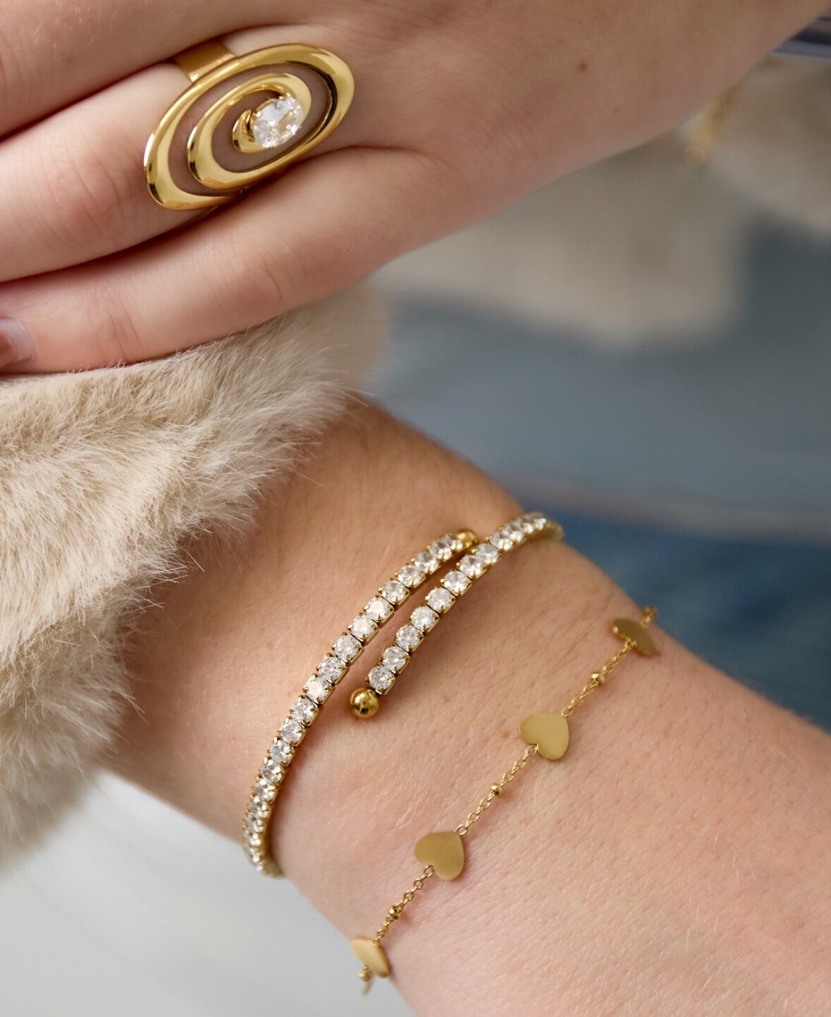 Glammy armband goud