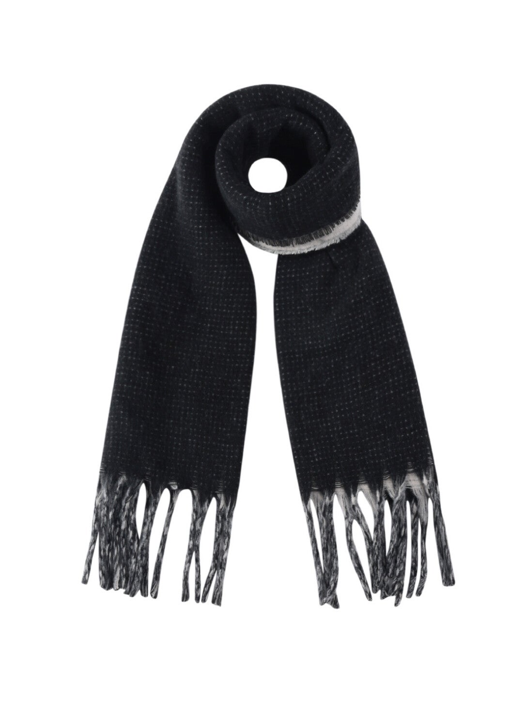 Warme wintersjaal - zwart