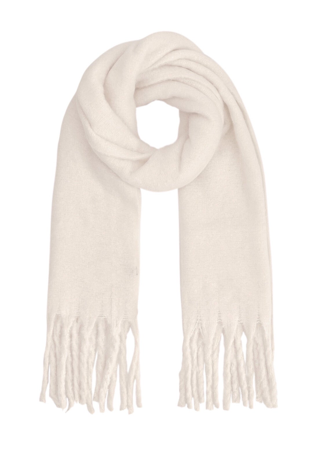 Warme wintersjaal - wit