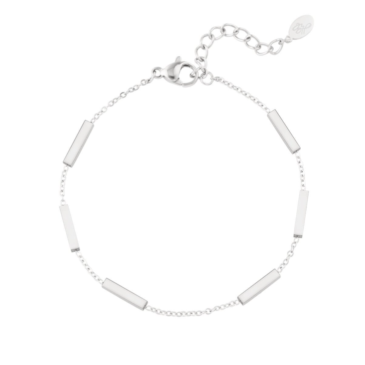 Tube armband zilver