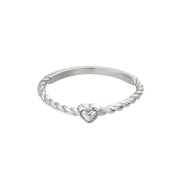 twisted love ring zilver
