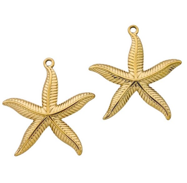 Zeester bedel goud (per stuk)