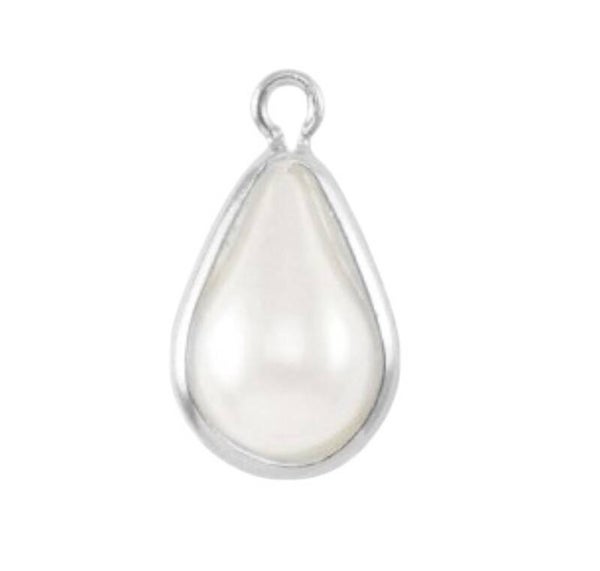 Bedel zoetwaterparel zilver (per stuk)